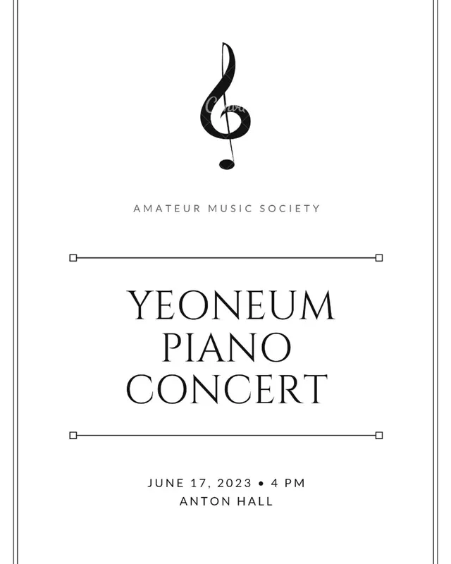 June Yeoneum Piano Concert 포스터