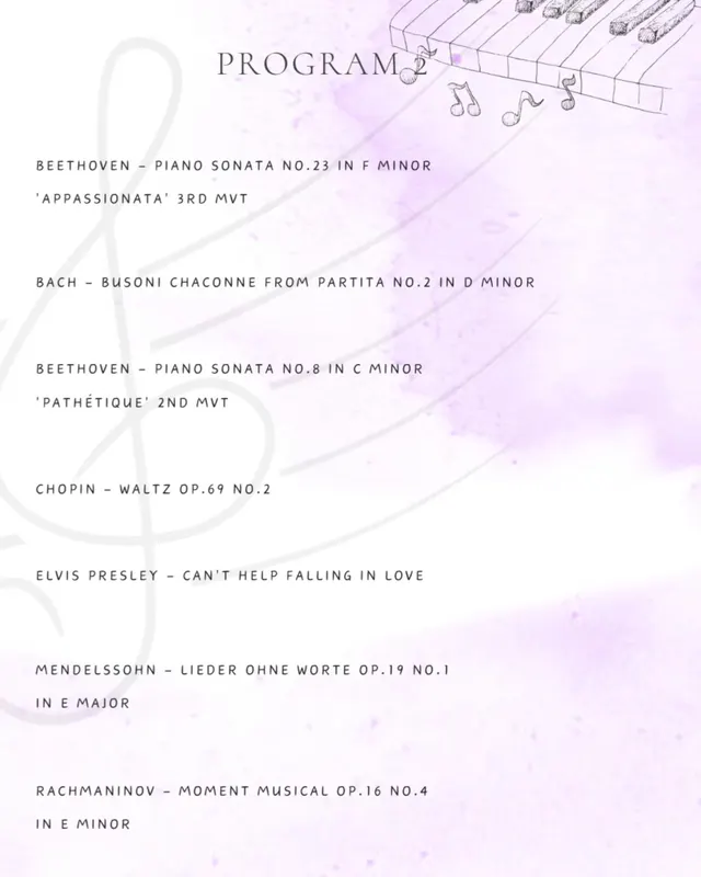 11th Yeoneum Piano Concert — 프로그램